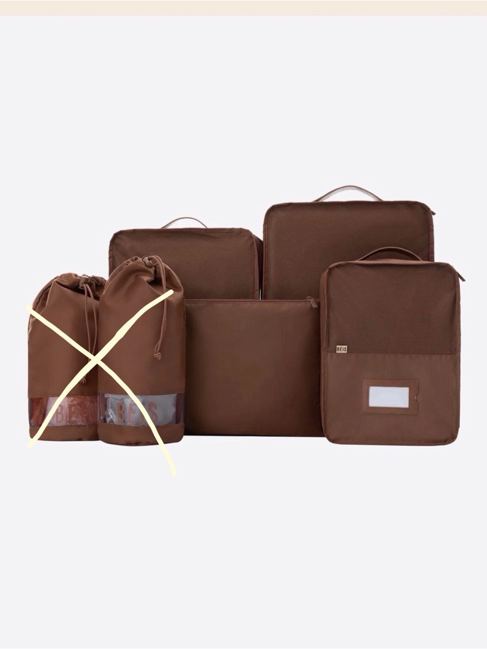 NWOT BEIS maple The Packing Cubes in Maple